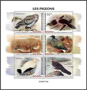 Mini Sheet, World of the Pigeons, Guinea,  , Birds, Pigeons