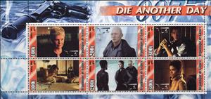 Mini Sheet, James Bond - Die Another Day, Guinea,  , Actors, Famous People, Movies