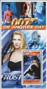 Souvenir Sheet, James Bond - Die Another Day, Guinea,  , Actors, Famous People, Movies