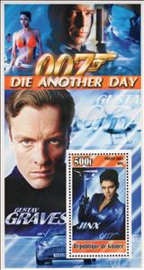 Souvenir Sheet, James Bond - Die Another Day, Guinea,  , Actors, Famous People, Movies
