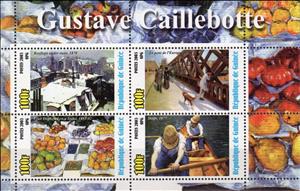 Mini Sheet, Paintings by Gustave Caillebotte, Guinea,  , Painters, Paintings