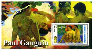Souvenir Sheet, Paintings by Paul Gauguin, Guinea,  , Nudes, Painters, Paintings