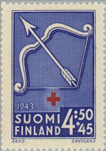 Stamp, Savo (Savolaks), Finland,  , Red Cross and Red Crescent, Healthcare, Coats of Arms
