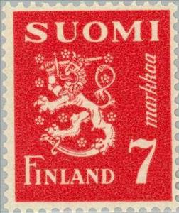 Stamp, Coat of Arms, Finland,  , Heraldic Animals, Coats of Arms