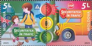 Se-tenant, Traffic Safety Awareness, Moldova,  , Cars, Road Safety, Road Signs, Traffic Lights
