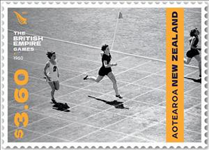 Stamp, Women's 220 Yards, New Zealand,  , Athletes, Athletics, Running, Sports