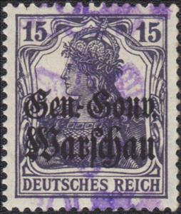 Stamp, German Occupation of Poland further overprinted, Poland,  , Crowns and Coronets, Women