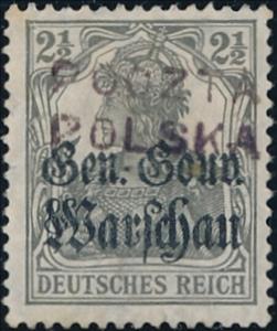 Stamp, Stamp of Germany overprinted, Poland,  , Crowns and Coronets, Women