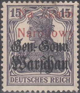 Stamp, Stamp of Germany overprinted, Poland,  , Crowns and Coronets, Women
