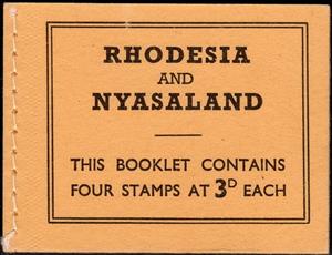 Booklet, Queen Elizabeth II pictorials, Rhodesia and Nyasaland,  