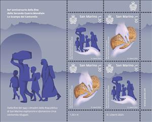 Full Pane, Refugees, San Marino,  , Pastries / Bakery products, Refugees, Second World War