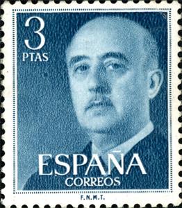 Stamp, Franco, General, Spain,  , Dictators, Famous People, Generals, Heads of State, Heads of State (Military), Men, Politicians