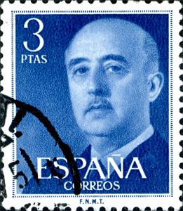 Stamp, Franco, General, Spain,  , Dictators, Famous People, Generals, Heads of State, Heads of State (Military), Men, Politicians