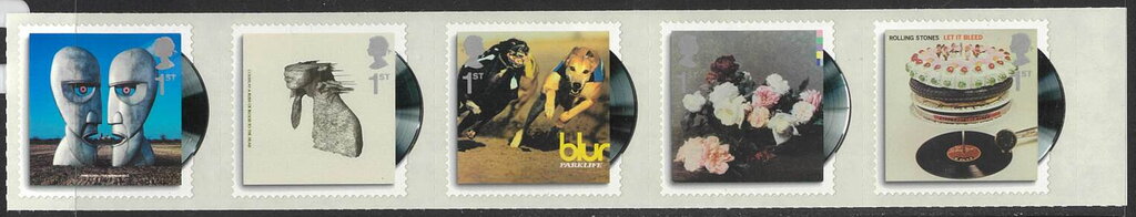 Se-tenant, Classic Album Covers, United Kingdom of Great Britain & Northern Ireland,  , Music