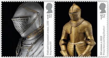 Se-tenant, Field and Tournament Armor/Gilt Armor, United Kingdom of Great Britain & Northern Ireland,  , Armors