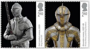 Se-tenant, Foot Combat Armor/Alexander Armor, United Kingdom of Great Britain & Northern Ireland,  , Armors