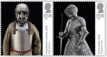 Se-tenant, Harquebusier’s Armor/Tonlet Armor, United Kingdom of Great Britain & Northern Ireland,  , Armors