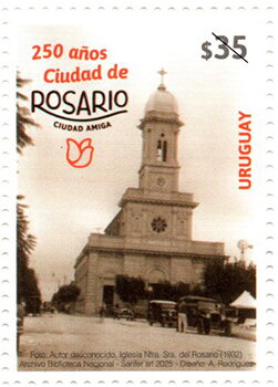 Stamp, Rosario, 250 Years, Uruguay,  , Townscapes / City Views