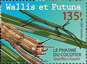 Stamp, Graeffea crouanii, Wallis and Futuna,  , Insects