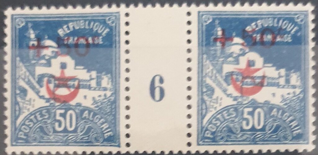 La Pecherie Mosque overprinted & surcharged