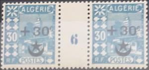 Gutter Pairs, Mosque of Sidi Abd er-Rahman overprinted & surcharged, Algeria,  , Buildings, Mosques