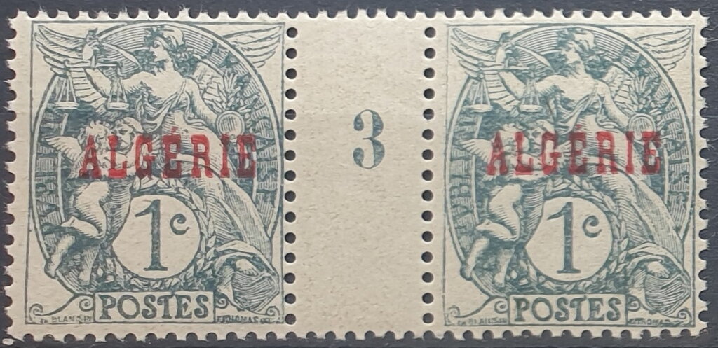 Type Blanc - overprinted "ALGERIE"