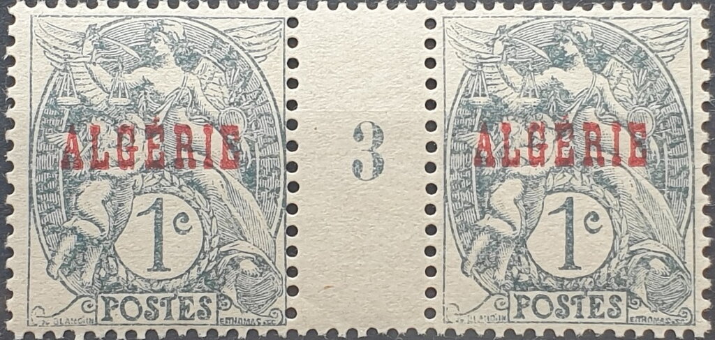 Type Blanc - overprinted "ALGERIE"