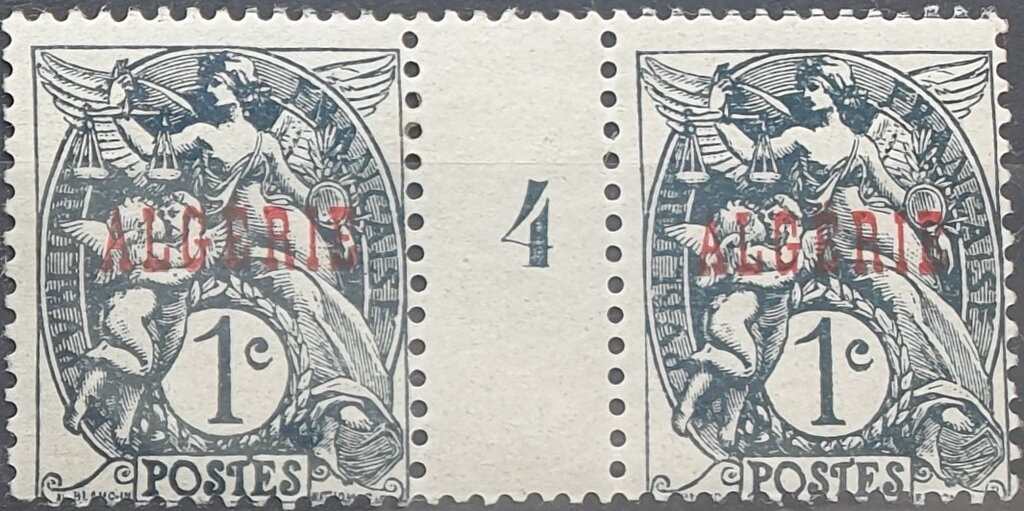 Type Blanc - overprinted "ALGERIE"