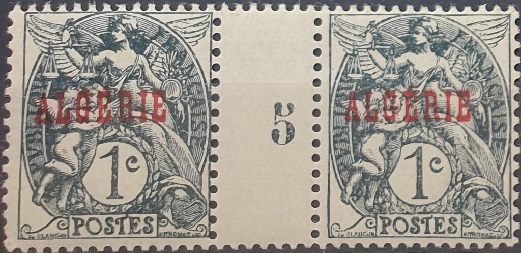 Type Blanc - overprinted "ALGERIE"