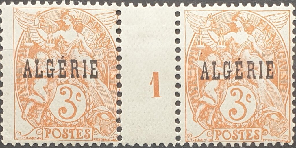 Type Blanc - overprinted "ALGERIE"