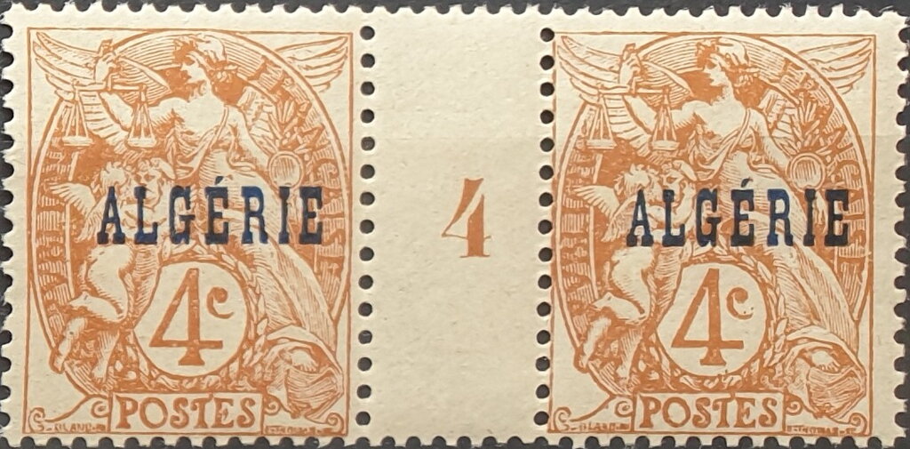 Type Blanc - overprinted "ALGERIE"