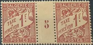 Gutter Pairs, Type Duval, Algeria,  , Letters (Alphabet), Numbers
