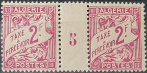 Gutter Pairs, Type Duval, Algeria,  , Letters (Alphabet), Numbers