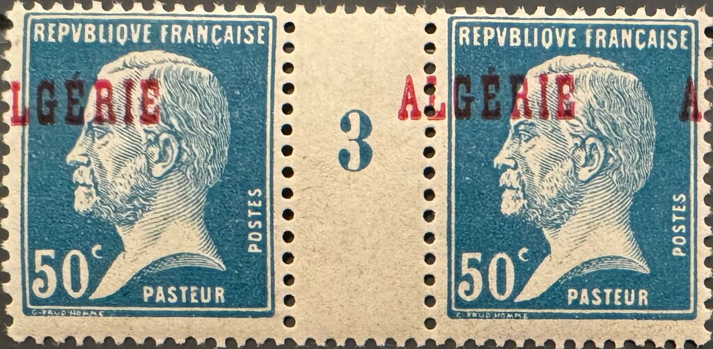 Type Pasteur - overprinted "ALGERIE"