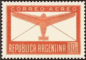 Stamp, Plane and Letter, Argentina,  , Aircraft, Aviation, Letters (Mail)