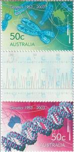 Gutter Pairs, 50th Anniv. of Discovery of DNA, Australia,  , Anniversaries and Jubilees, Medical Science, Science