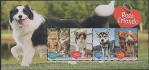 Souvenir Sheet, Best Friends : Cats & Dogs, Australia,  , Animals (Fauna), Cats, Dogs, Mammals