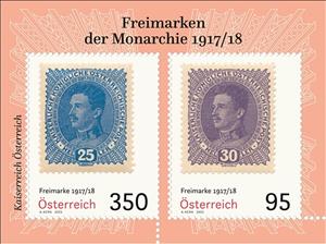 Souvenir Sheet, Karl I issue of 1917-1918, Austria,  , Emperors, Famous People, Kings, Stamps