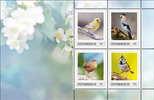 Mini Sheet, Songbirds, Austria,  , Birds
