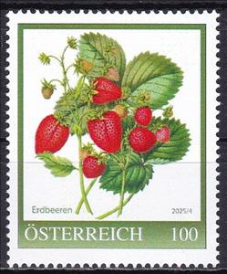 Stamp, Strawberries, Austria,  , Fruits and Berries