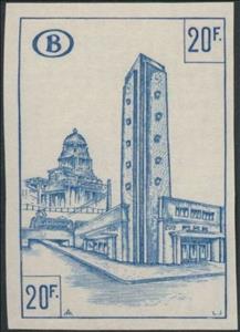 Stamp, Brussels Midi Railway Station, Belgium,  , Buildings, Railways, Stations, Towers