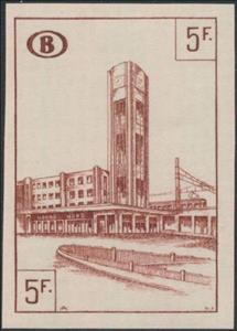 Stamp, Brussels North Railway Station, Belgium,  , Buildings, Railways, Stations, Towers