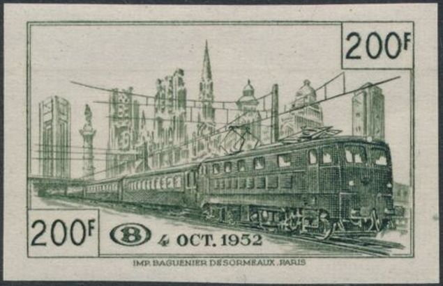 Railway Stamp: Opening North-South Connection Brussels
