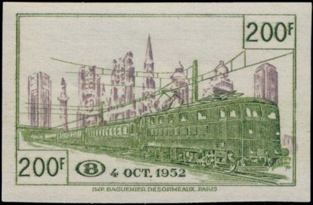 Railway Stamp: Opening North-South Connection Brussels