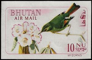 Stamp, Fire-tailed Myzornis (Myzornis pyrrhoura), Bhutan,  , Animals (Fauna), Birds