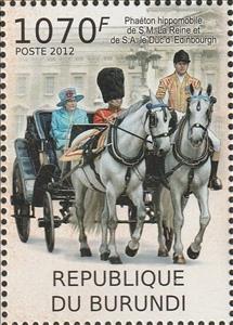 Stamp, Horses and Carriages, Burundi,  , Carriages, Horses