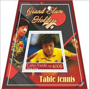 Souvenir Sheet, Zhang Yining, Cabo Verde,  , Sports, Table Tennis