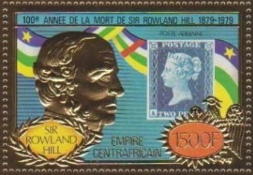Sir Rowland Hill and Great Britain number 2 stamp