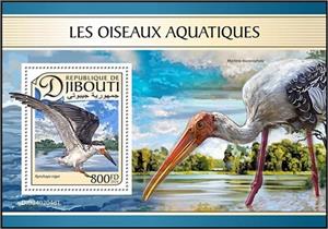 Souvenir Sheet, Black Skimmer (Rynchops niger), Djibouti,  , Birds