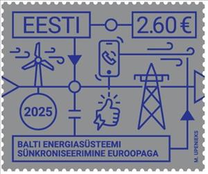 Stamp, Integration into European Union Electricity Grid, Estonia,  , Electricity, European Union, Joint Issues